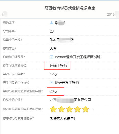 【学员喜讯-862期】23岁运维工程师华丽变身20万年薪运维开发